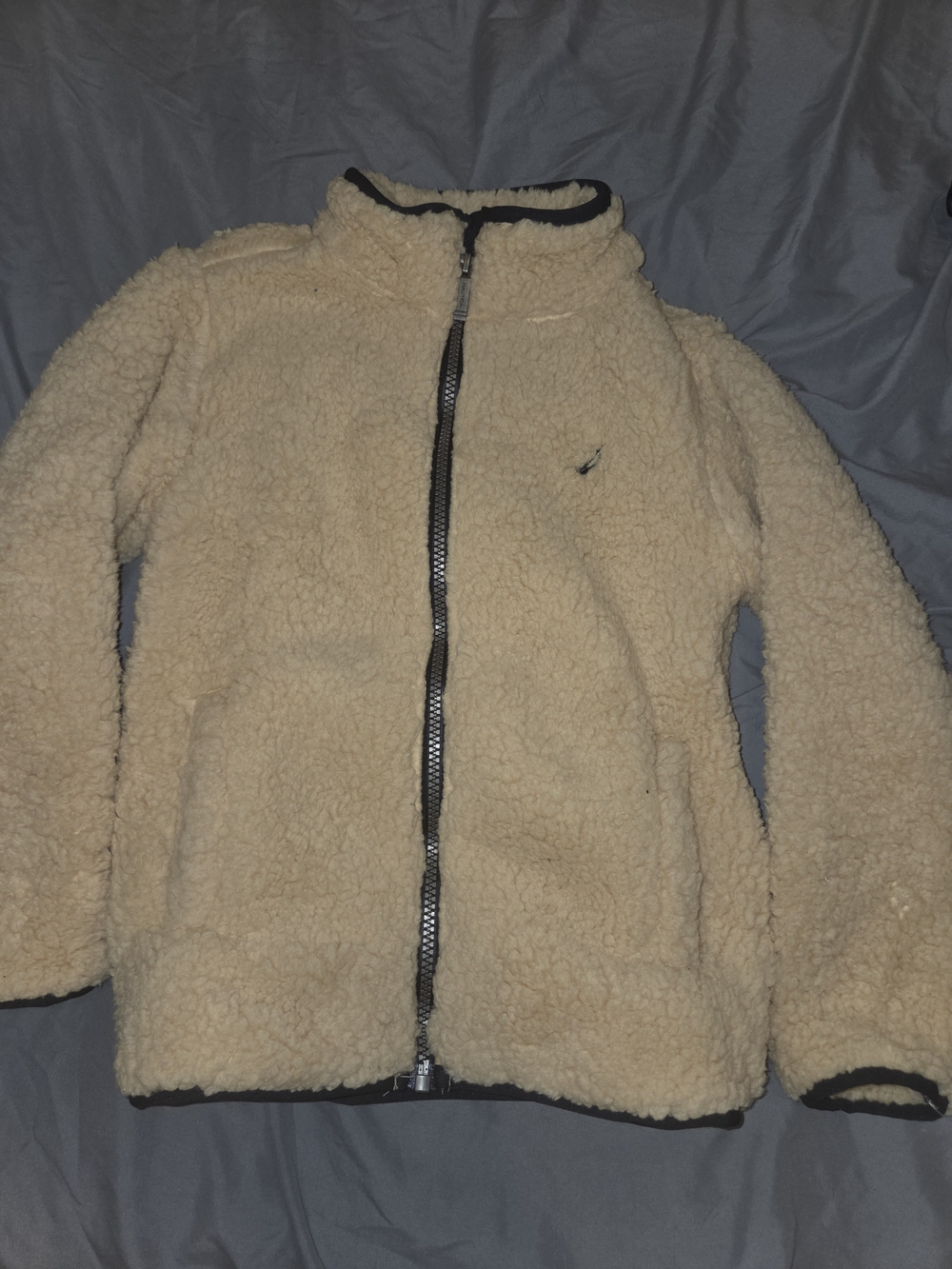 Nautica Cream Sherpa Puffer Jacket for Kids